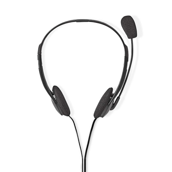 Nedis PC-headset | On-Ear-Kuulokkeet | Stereo | 2x 3.5 mm | Kokoontaitettava Mikrofoni | Musta