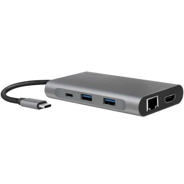 LogiLink USB-C-docka 8-i-1 HDMI/DP/RJ45/USB/USB-C 100W