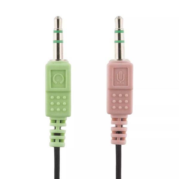 DELTACO, headset med mikrofon och volymkontroll 2m kabel, svart
