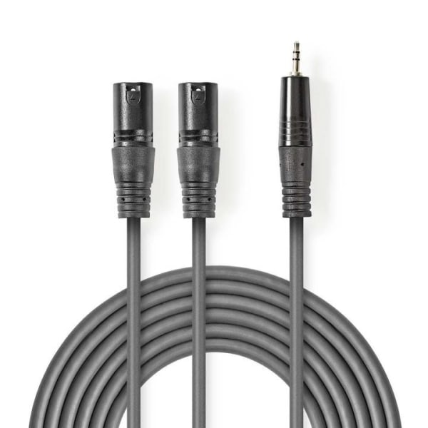Nedis Balanceret Audio kabel | 2x XLR 3-Pin Hanstik | 3.5 mm Han