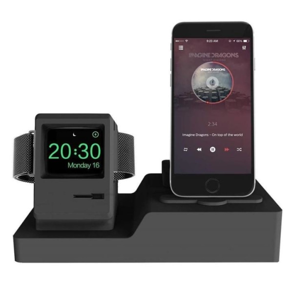 3-i-1 Opladningsstation til iPhone, Apple Watch & Airpods (Sort)