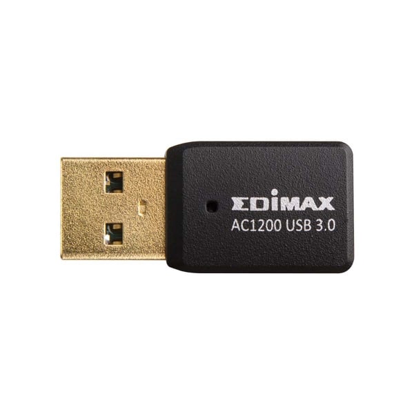 Edimax Trådløs AC1200 Dual-Band MU-MIMO USB 3.0 Adapter Wi-Fi Sort