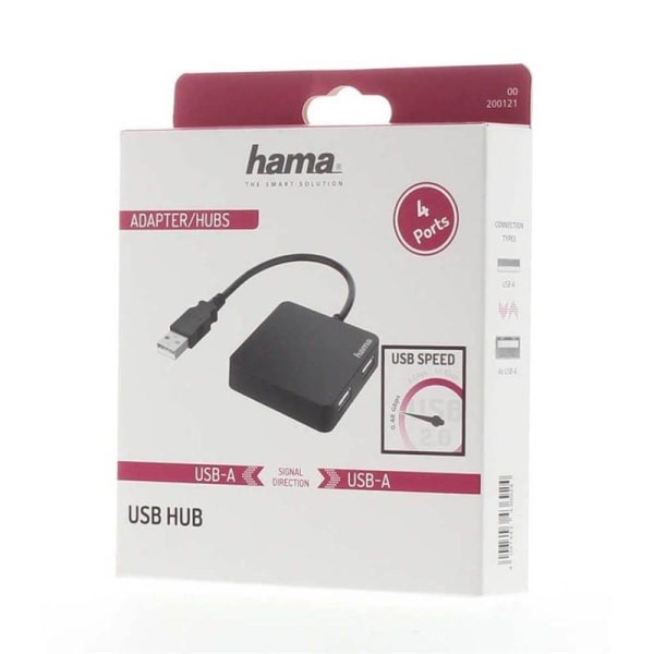 HAMA Hub USB-A 2.0 4x Porte 480 Mbit/s