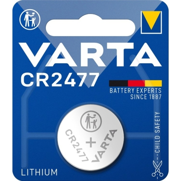 Varta CR2477 (6477) batteri, 1 st. blister litium-knappcell, 3 V