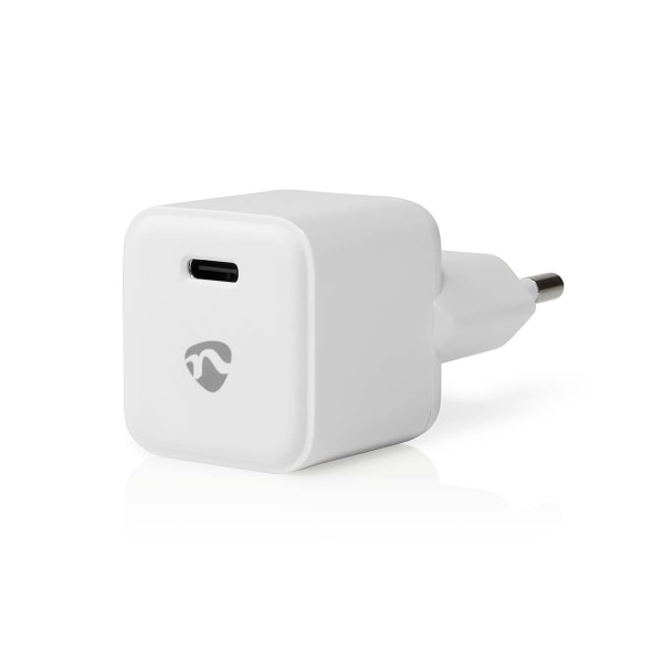 Nedis Vægoplader | 30 W | Hurtigopladningsfunktion | 1.5 / 2.0 / 2.5 / 3.0 A | Antal output: 1 | USB-C™ | Automatisk Valgt Spænding