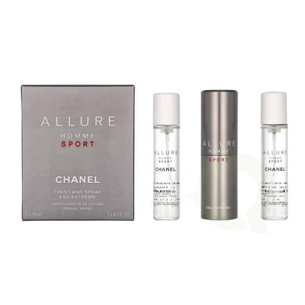 Chanel Allure Homme Sport Eau Extreme Giftset 60 ml Travel Spray Edp Spray 20ml/2x Refill Edp 20ml - Twist and Spray