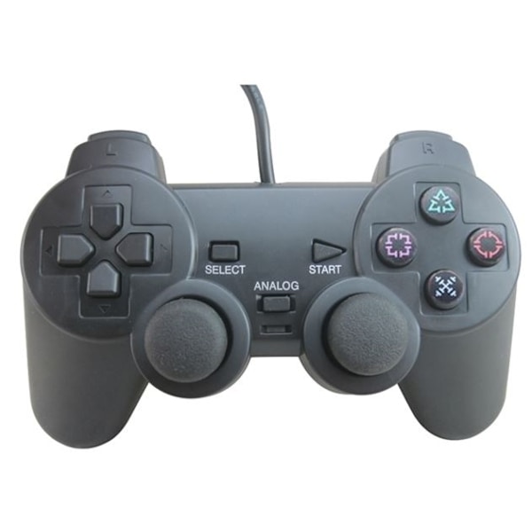 Håndkontrol til Playstation 2 (Sort)
