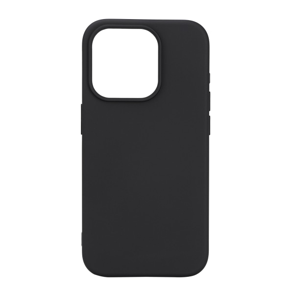 Essentials iPhone 15 Pro silicone back cover, black Svart