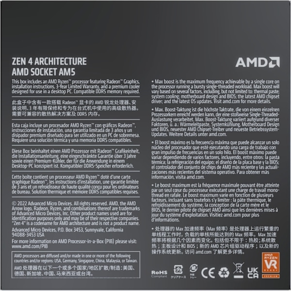 AMD Ryzen 5 7600-processor til AM5-sokkel