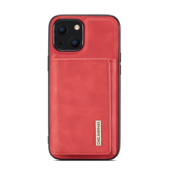 DG.MING skal med magnetisk plånbok iPhone 13 Mini, Röd Röd