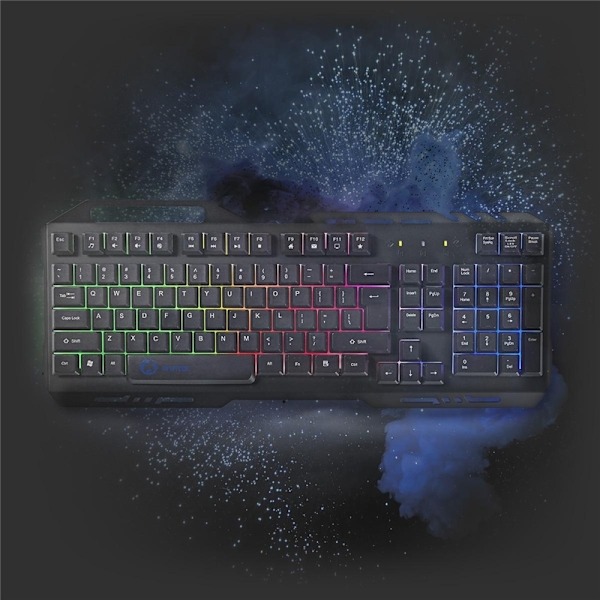 Nedis Wired Gaming Keyboard | USB 2.0 | Membrane Nøgler | LED | US international | US layout | USB Drevet | Strømkabellængde: 1.50 m | Gaming