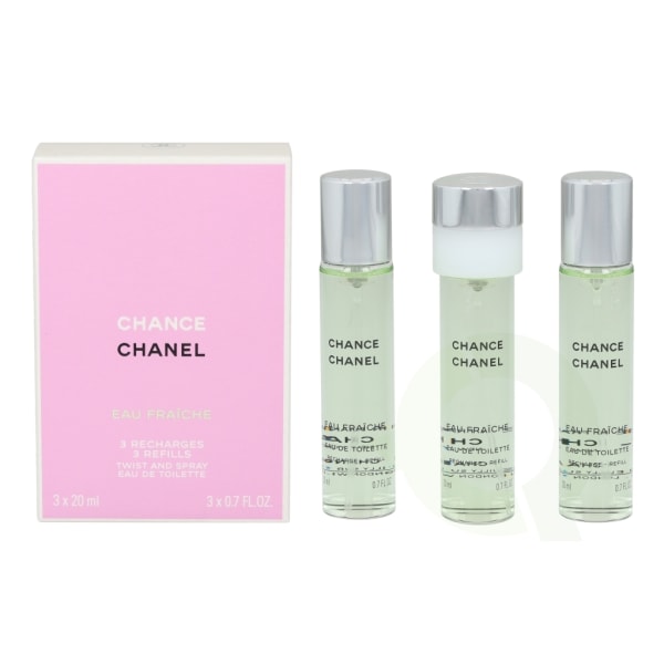 Chanel Chance Eau Fraiche Giftset 60 ml, 3x Edt Spray Refill 20Ml - Twist and Spray