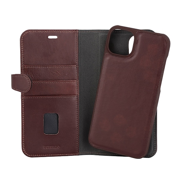 Buffalo 2in1 Wallet 3 card iPhone 14 Plus 6,7" Brown Brun