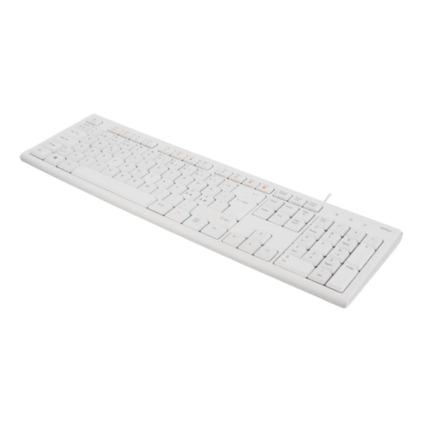 DELTACO Tangentbord, nordisk layout, USB, 1,1m kabel, vit Vit