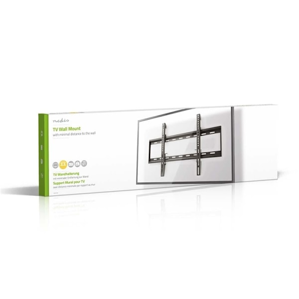 Nedis Kiinteä TV-Seinäteline | 42 - 70 " | Maksimi tuettu näytön paino: 60 kg | Minimi etäisyys seinästä: 29 mm | Teräs | Musta