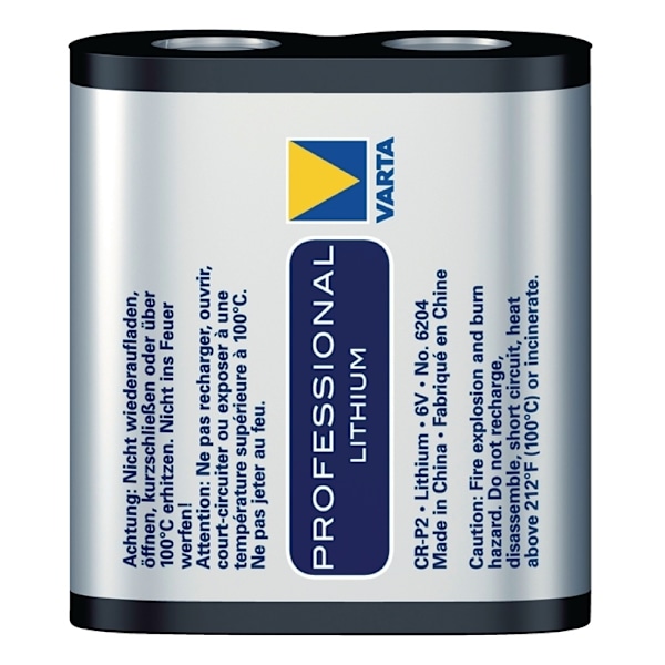 Varta Lithium Battery CR-P2 | 6 V DC | 1450 mAh | 1 - Läpipainopakkaus | Harmaa / Hopea