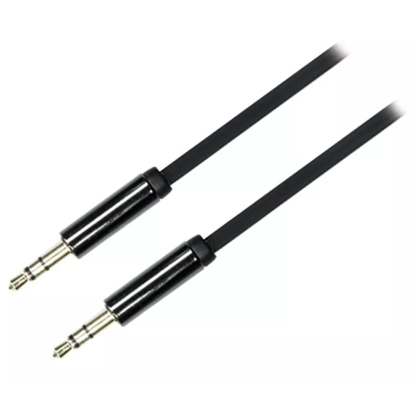 DELTACO lydkabel, 3,5mm han til 3,5mm han, 1m, sort