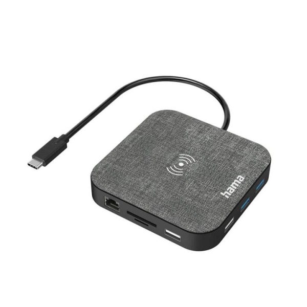 Hama USB-C Hub Multiport Qi-opladning 12 porte