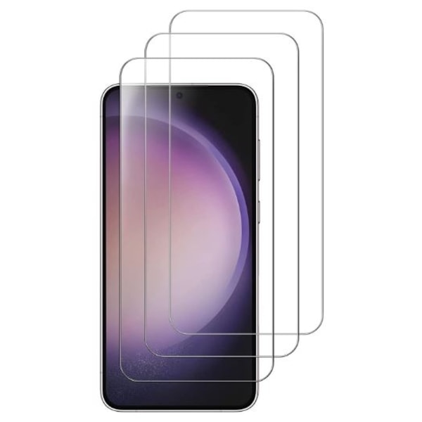 3-pack Skärmskydd härdat glas 2,5D för Samsung Galaxy S23 FE 5G Transparent