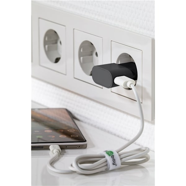 Goobay Apple Lightning laddningssats (5 W) Strömförsörjning med Apple Lightning-kabel 1 m (svart)