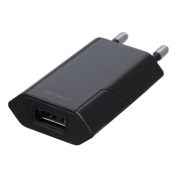DELTACO USB-väggladdare, 1x USB-A, 1A, 5W