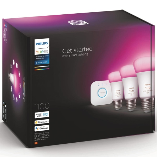 Philips Hue Startkit White Color Ambiance 3xE27