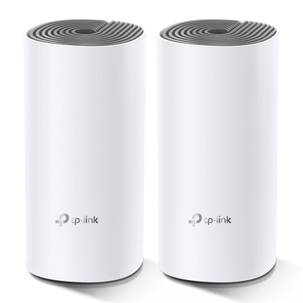 TP-LINK Deco E4 (2-pack) Dual-band (2,4 GHz / 5 GHz) Wi-Fi 5 (802.11ac) Vit, Grå