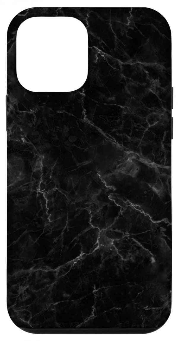 Abstrakt marmorcover til iPhone 12 Mini, Sort Svart