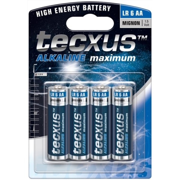 tecxus LR6/AA (Mignon) batteri, 4 stk. blister alkaline mangan b