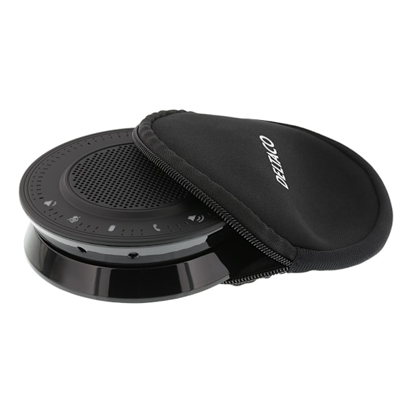 DELTACO OFFICE USB-neuvottelukaiutin, 3,5mm, VoIP, Skype, musta