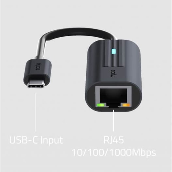 RAPOO USB-C Adapter UCA-1006 USB-C to Gigabit LAN Adapter