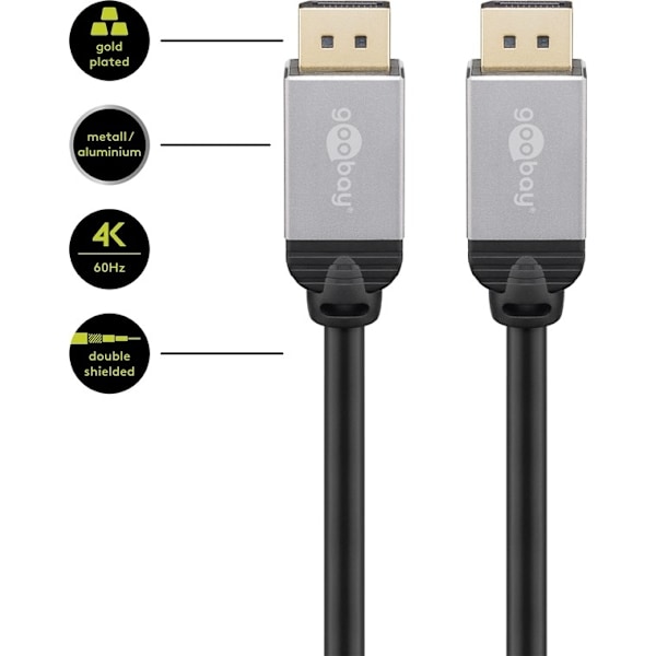 Goobay DisplayPort™-anslutningskabel Displayport™ plugg > Displayport™ plugg