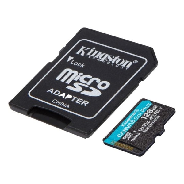 Kingston 128GB microSDXC Canvas Go Plus 170R A2 U3 V30 Card + AD