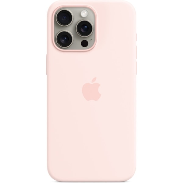 Apple iPhone 15 Pro Max silikonikuori MagSafella, vaaleanpunainen Rosa