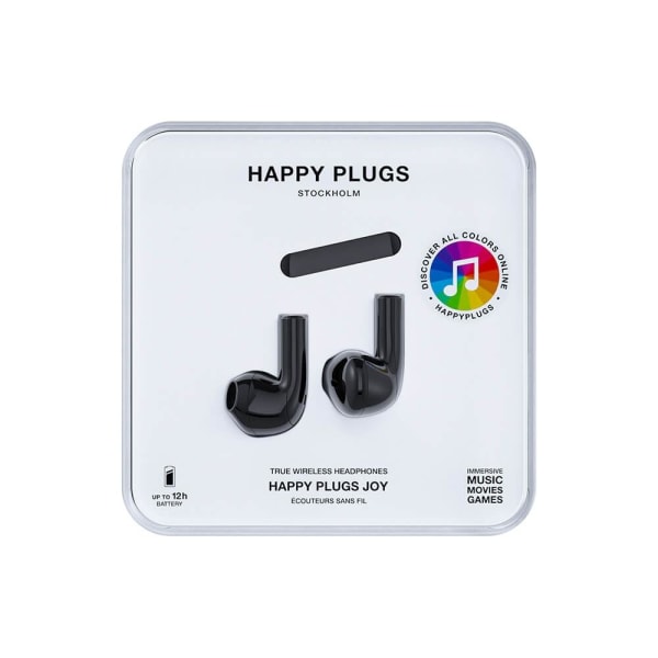 HAPPY PLUGS Joy Hovedtelefoner In-Ear TWS Sort Svart