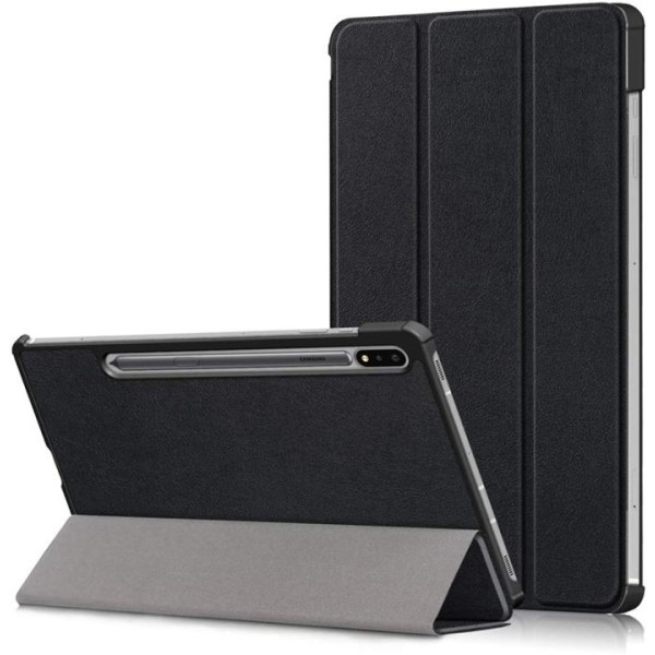 Tri-fold etui med stativfunktion til Galaxy Tab S7 11"", Sort Svart