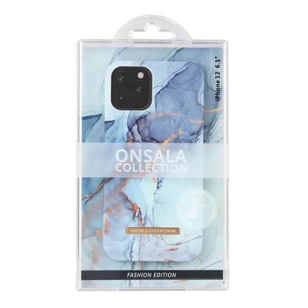 Onsala COLLECTION Suojakuori Matta Gredelin Marble iPhone 12  / 12 Pro Guld