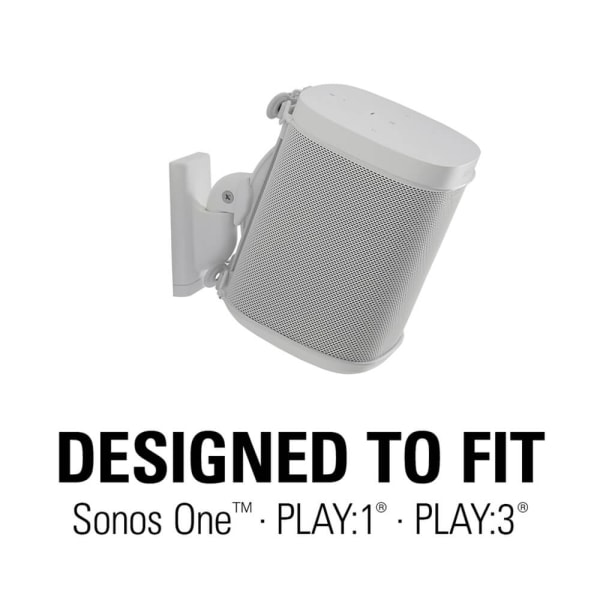 SANUS Vægbeslag til Sonos One SL Play:1 Play:3 Par Hvid