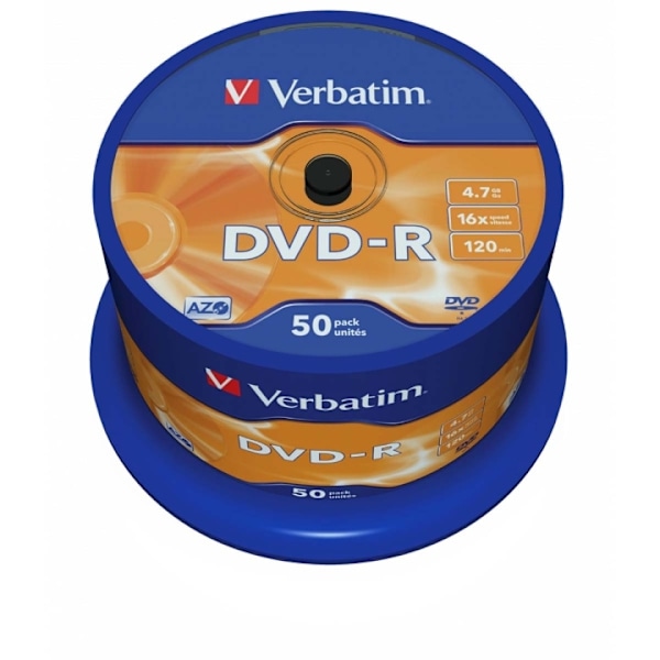 DVD-R AZO 16x 4.7GB 50 Pakata Kara Matt Hopea