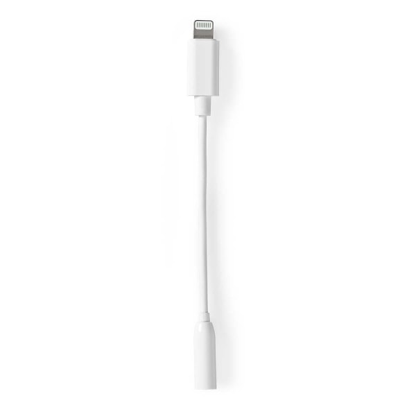 Nedis Lightning Sovitin | Apple Lightning 8-Pin | 3.5 mm naaras | Niklattu | 0.10 m | Pyöreä | PVC