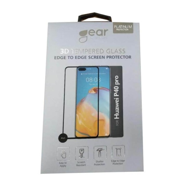 GEAR Härdat Glas 2,5D Full Cover Huawei P40 Pro Transparent