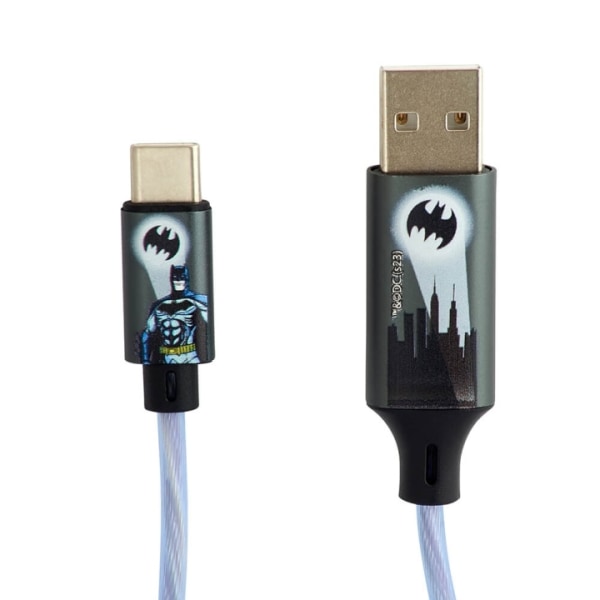 BATMAN USB A till C Light-Up 1,2m Bat Logo