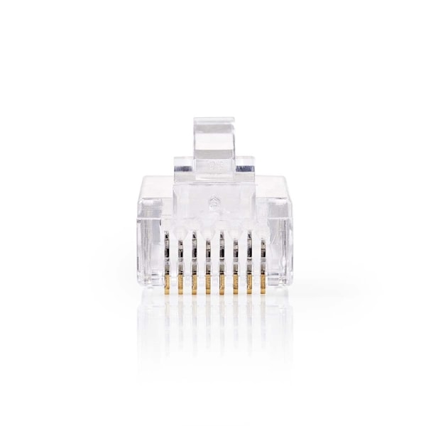 Nedis RJ45-stik | Han | Solid UTP CAT6 | Lige | Guldplateret | 10 stk. | PVC | Gennemsigtig | Box