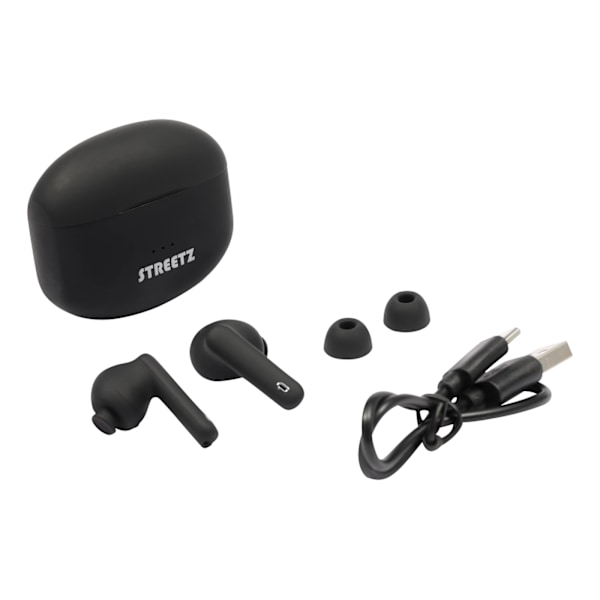 STREETZ True Wireless Stereo, aktiv brusreducering (ANC), in-ear, mattsvart Svart