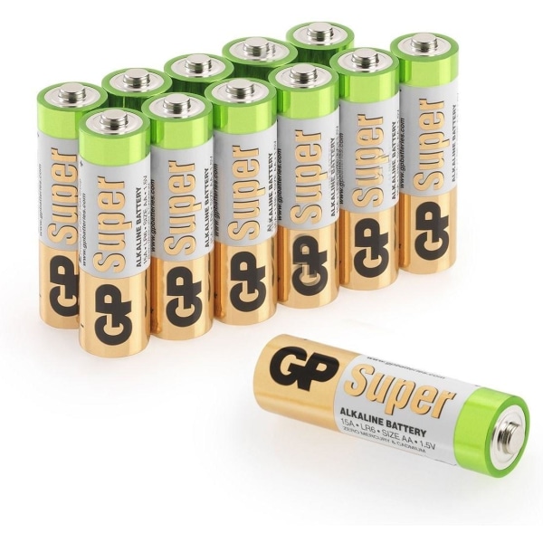GP Super Alkaline AA batteri, 15A/LR6, 12-pak