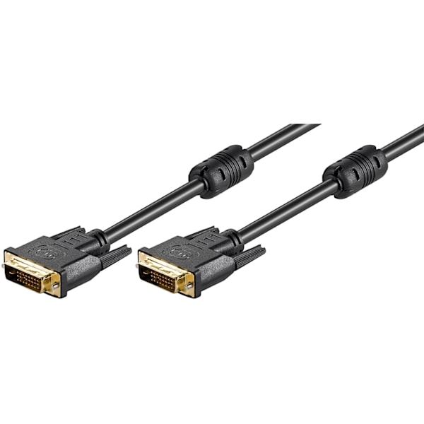 Goobay DVI-D Full HD-kabel Dual Link, Guldpläterad DVI-D-kontakt Dual Link (24 + 1 pin) > DVI-D-kontakt Dual Link (24 + 1 pin)