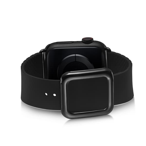 Silikoneur til Apple Watch 42/44/45mm, Sort