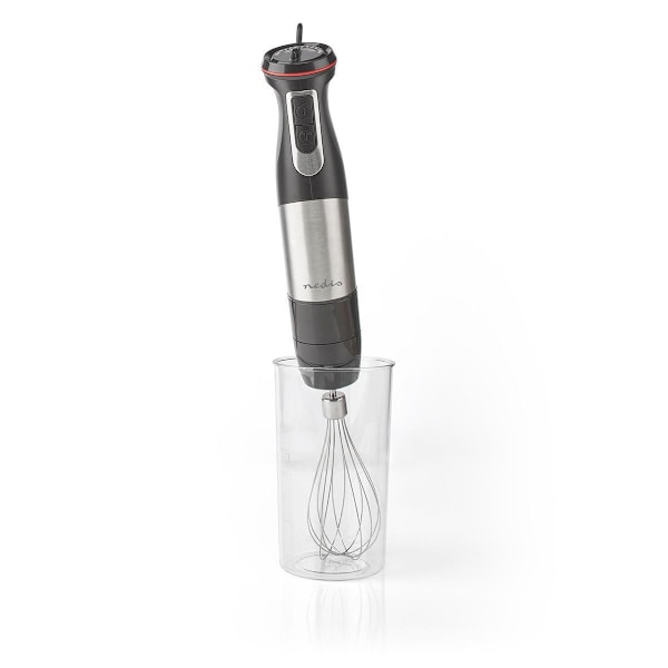 Nedis Hand Blender | 800 W | Hastighedsindstillinger: Variabel hastighedskontrol | Chopper | Aluminium / Sort