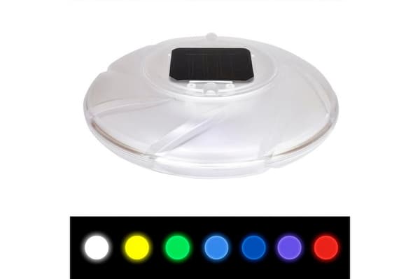 Bestway Floating Pool Lighting LED solcellelampe, 7 farver, 18cm