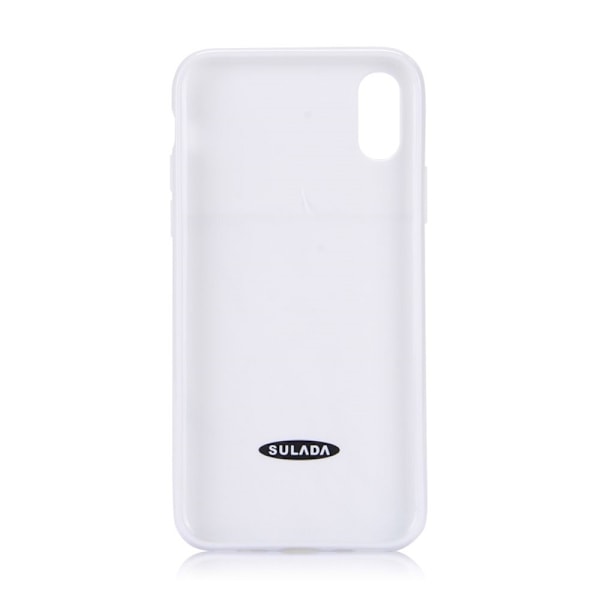 Mjukt TPU skal till iPhone X/XS, Vit Marmor Vit